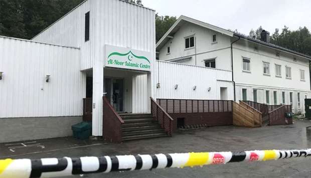 A view of the al-Noor Islamic Centre mosque in Sandvika, Norway
