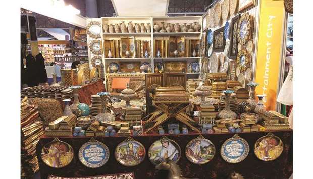 IRANIAN HANDICRAFTS: A wide variety of handmade products from Iran can be seen at the stall set up by Mahdi Khorasani, a young businessman from Iran.