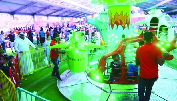Many children and their families spend their Eid holiday at Souq Al Wakrah to enjoy fun-filled activities hosted in a large air-conditioned tent. The festivities at Souq Al Wakrah are part of the u2018Summer in Qataru2019 (SiQ) 2019 programme spearheaded by the Qatar National Tourism Council (QNTC). The council announced earlier that SiQ will sustain the fun throughout the Eid, u201cwith plenty of entertainment for the entire family.u201d Also, the QNTC lauded Souq Al Wakrah, as well as its other partners, Katara u2013 the Cultural Village and Souq Waqif for organising their respective Eid festivities. PICTURES: Jayan Orma.