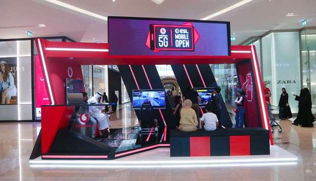 Vodafone Qatar's gaming stand at DHFC
