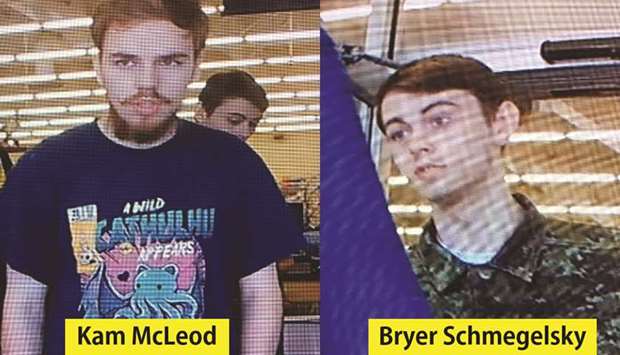 An RCMP handout photo of Kam McLeod and Bryer Schmegelsky from Port Alberni, British Columbia.