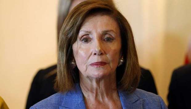 US Speaker of the House Nancy Pelosi is pictured during a news conference at the Presidential House in Tegucigalpa, Honduras on Saturday.