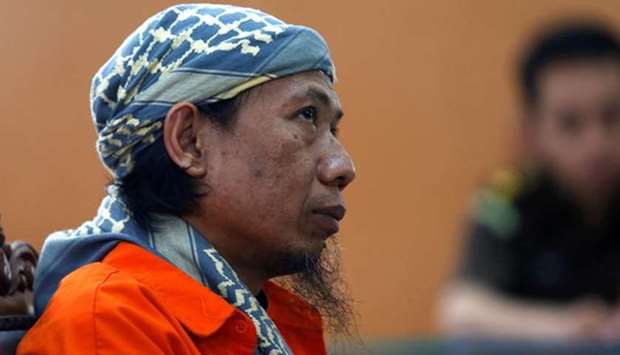 The attacker is radicalised by reading material posted online by Aman Abdurahman (pictured), the ideological leader of Jemaah Ansharut Daulah