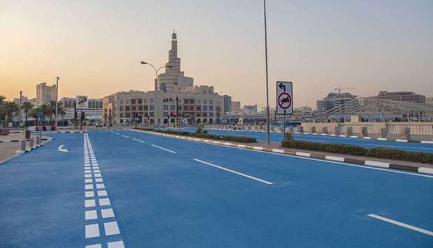 Cryogenic asphalt material has been piloted on a stretch of Abdullah bin Jassim Street near Souq Waqif