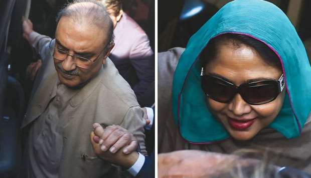 Asif Ali Zardari and his sister Faryal Talpur