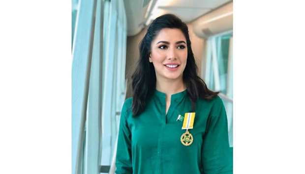 HONOURED: Mehwish Hayat was recently presented with Tamgha-i-Imtiaz, a state-organised honour of Pakistan. It is given to any civilian in Pakistan based on their achievements.