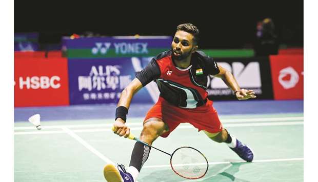 Indiau2019s H S Prannoy in action during his second round singles match against Chinau2019s Lin Dan at the 2019 Badminton World Championships in Basel, Switzerland. (Reuters)