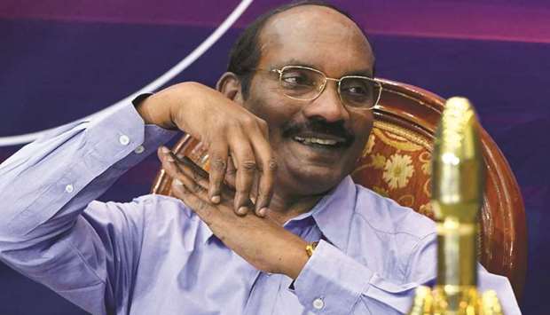Chairman of the Indian Space Research Organisation (ISRO) K Sivan gestures during a press conference at the agencyu2019s headquarters in Bengaluru yesterday.
