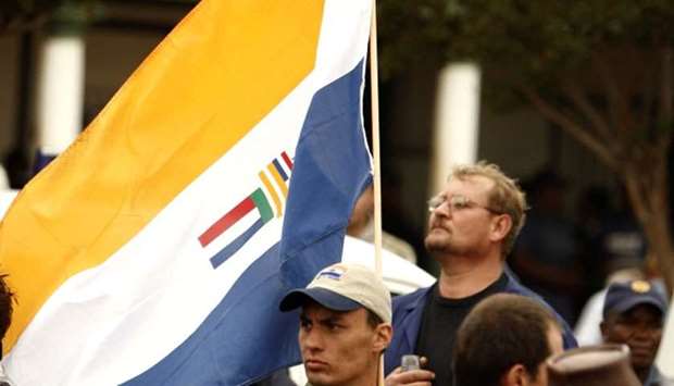 The apartheid-era South African national flag