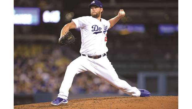 Los Angeles Dodgers starting pitcher Clayton Kershaw throws against the Toronto Blue Jays during the sixth inning at Dodger Stadium. PICTURE: USA TODAY Sports