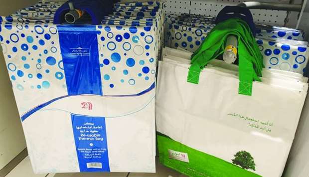 Lulu Hypermarket recently introduced paper and reusable bags.