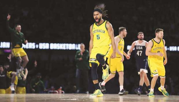 Australiau2019s Patty Mills scored 30 points against the United States.
