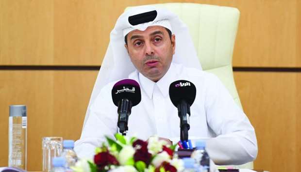 HE the Minister of Education and Higher Education Dr Mohamed bin Abdulwahed al-Hammadi addressing a press conference Sunday. PICTURE: Noushad Thekkayil.