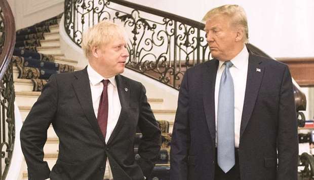 Prime Minister Boris Johnson meets US President Donald Trump for bilateral talks during the G7 summit in Biarritz, France, yesterday.