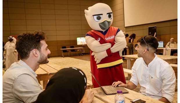 QF welcomes Falah the Falcon to Education Cityrnrn
