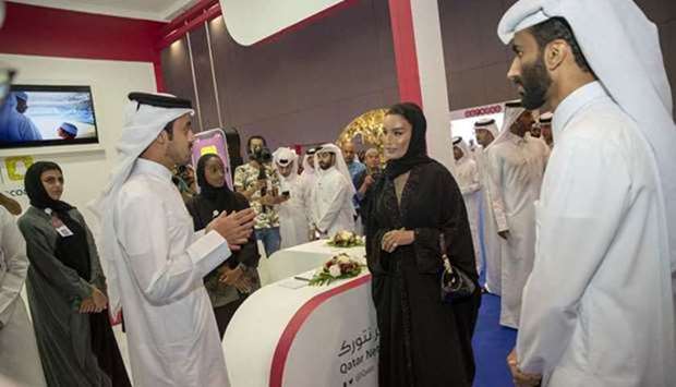Her Highness Sheikha Moza bint Nasser visits the third edition of u2018Najah Qatariu2019 festival Thursday