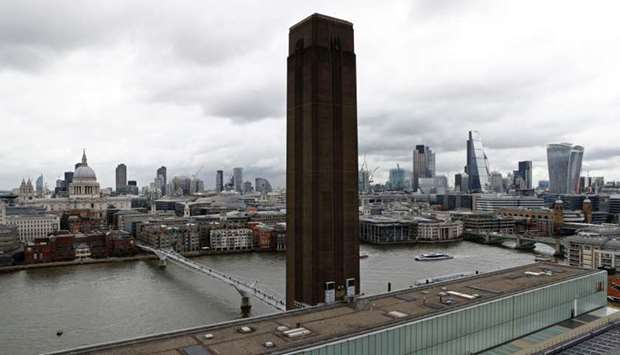 The view from a new viewing platform during the unveiling of the New Tate Modern in London. June 14 2016 file picture