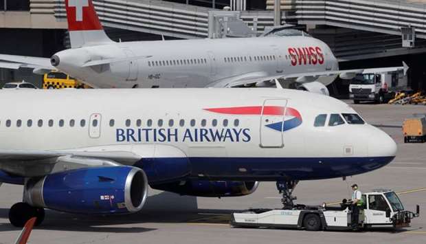 A British Airways aircraft pulled by a Goldhofer pushback tractor of air service provider DNATA at Zurich airport, Switzerland. File picture: April 16, 2019
