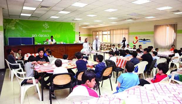 Children attending the Ministry of Education and Higher Education summer activities.rnrn