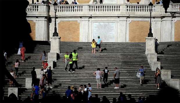 Tourists to the Eternal City will no longer be able to catch their breath on the Spanish Steps, after Rome banned people from sitting on the famous monument.