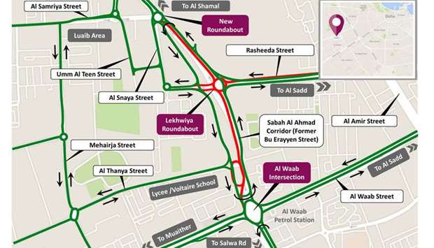 Lekhwiya Roundabout to be relocatedrnrn