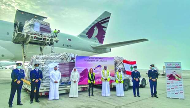 Qatar Airways Group chief executive HE Akbar al-Baker and others at HIA