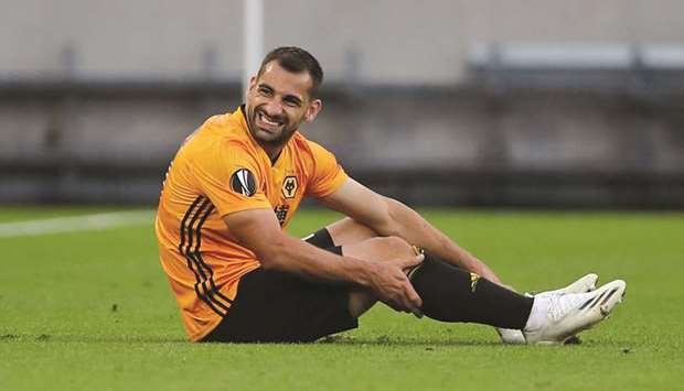 Wolverhampton Wanderersu2019 Jonny was ruled out of Europa League after damaging his cruciate knee ligament in Thursdayu2019s last-16 1-0 home win over Olympiakos. (Reuters)