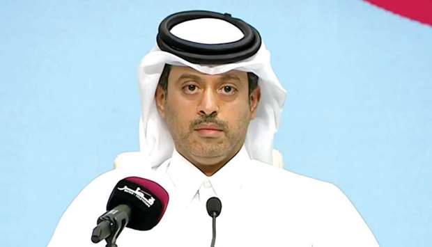 Dr Hamad al-Romaihi at the press conference rnrn
