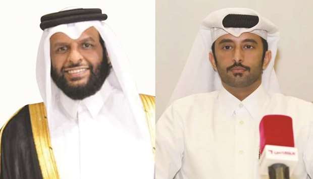 Sheikh Dr Abdulaziz bin Abdulrahman al-Thani (left) was elected president of Umm Salal Club while Sheikh Tamim bin Mohamed al-Thani was named vice president.