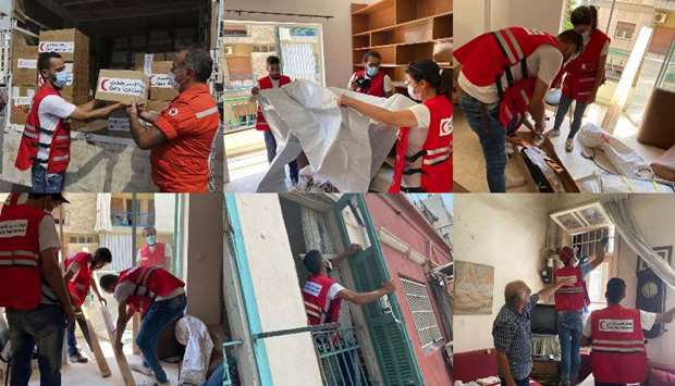 QRCS repairs damaged homes, provides medical aid for Beirutrnrn