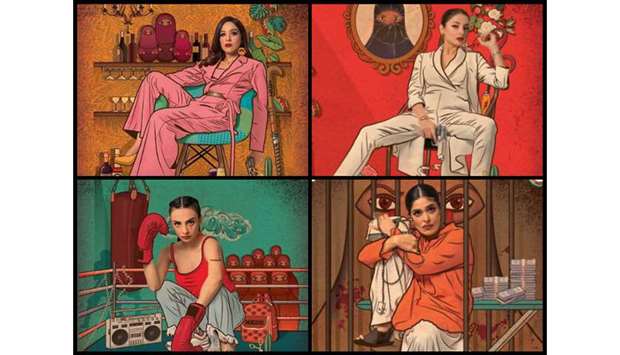 STARRING: Clockwise from top left, Yasra Rizvi as Jugnu Chaudhary, Sarwat Gillani as Sara, Nimra Bucha as Batool, and Mehar Bano as Zainab.