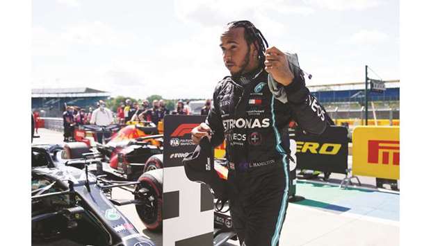 Mercedesu2019 Lewis Hamilton raced to a record seventh British Grand Prix pole yesterday. (Reuters)