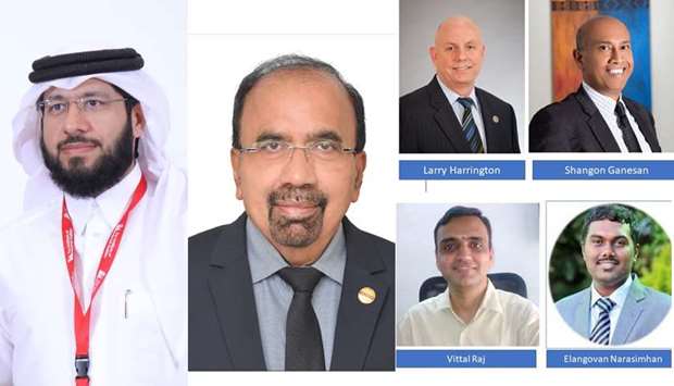 Adel al-Hashmi, president of the IIA Qatar chapter, Sundaresan Rajeswar, IIA Qatar board member and 