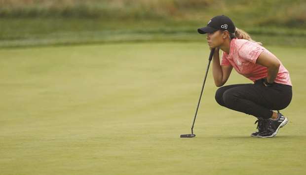 Fourth-ranked Danielle Kang overcame three bogeys in the last six holes to claim a share of the lead after Saturdayu2019s second round of the LPGA Drive On Championship.