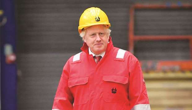 Prime Minister Boris Johnson visits Appledore Shipyard in south west England yesterday as the historic shipyard announced itu2019s re-opening having being bought by InfraStrata in a u00a37mn deal.