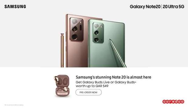 Ooredoo announces pre-orders for Samsung Galaxy Note20 and Galaxy Note20 Ultrarnrn