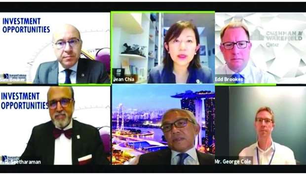 Dr Seetharaman and other dignitaries during a webinar on u201cInvestment Opportunitiesu201d held recently.