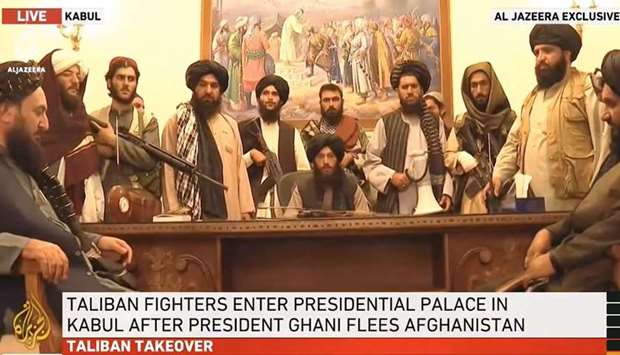 Taliban fighters enter presidential palace in Kabul after President Ghani flees Afghanistan