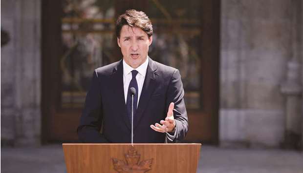 (File photo) Canada Prime Minister Justin Trudeau.