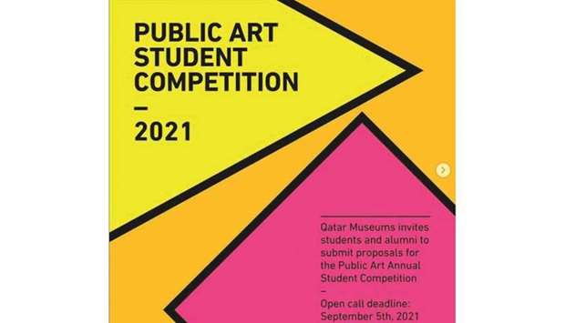 In its Instagram post on Monday, @QM said its u2018Public Art Student Open Callu2019 aims u201cto further advocate its u2018no wasteu2019 policy for a temporary installation to be displayed in public spaces in Dohau201d. Students can apply until September 5.