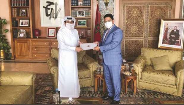 The message was delivered by Qatar's ambassador in Rabat, Fahad bin Ibrahim al-Mana, during his meeting with the Moroccan minister.