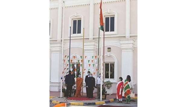 Birla Public School, chairman Gope Shahani hoisted the national flag at the India Independence Day celebrations at school's the main campus.