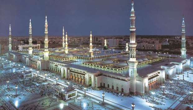 Masjid Al-Nabawi (The Prophetu2019s Mosque) in Madina.