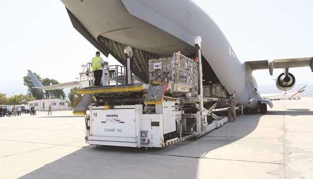 This is the second shipment of food aid provided by Qatar to the Lebanese army.