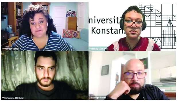 Participants at the Doha Debates event.