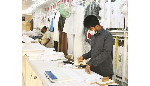Tailors' shops are seeing a demand surge for thobes for school students. PICTURES: Ram Chand.