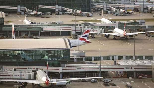 A general view of Terminal 5 of Heathrow Airport in London. Fresh data on blocked airline funds totalling $1bn come at a time when the industry is reeling under the impact of Covid-19 pandemic. Some 20 countries have reportedly blocked $1bn in airline funds from the sale of tickets, cargo space, and other activities, according to the International Air Transport Association.