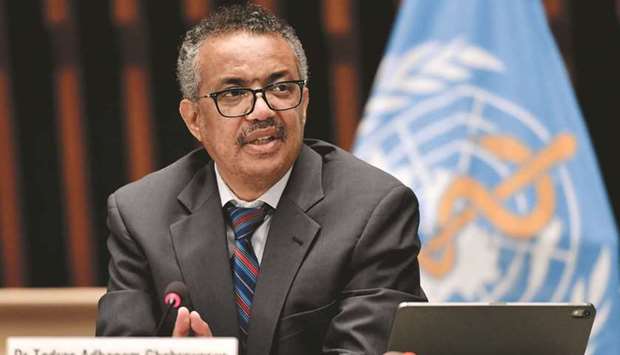 WHO chief Tedros Adhanom Ghebreyesus.