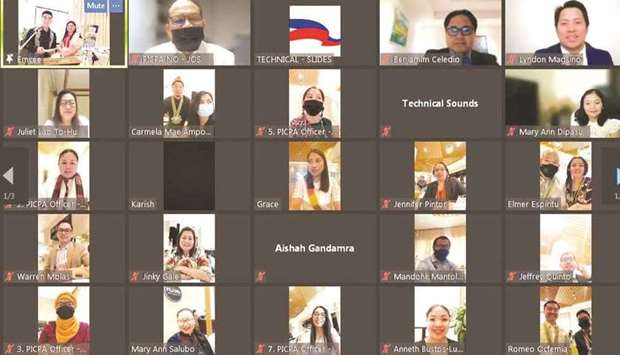 Some of the virtual participants of the event.