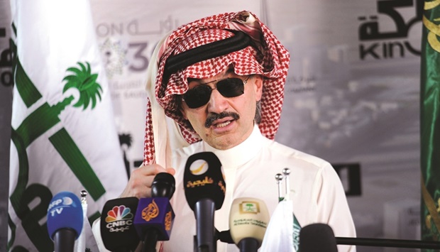 Prince Alwaleed bin Talal speaking during a press conference in the Red Sea city of Jeddah (file).